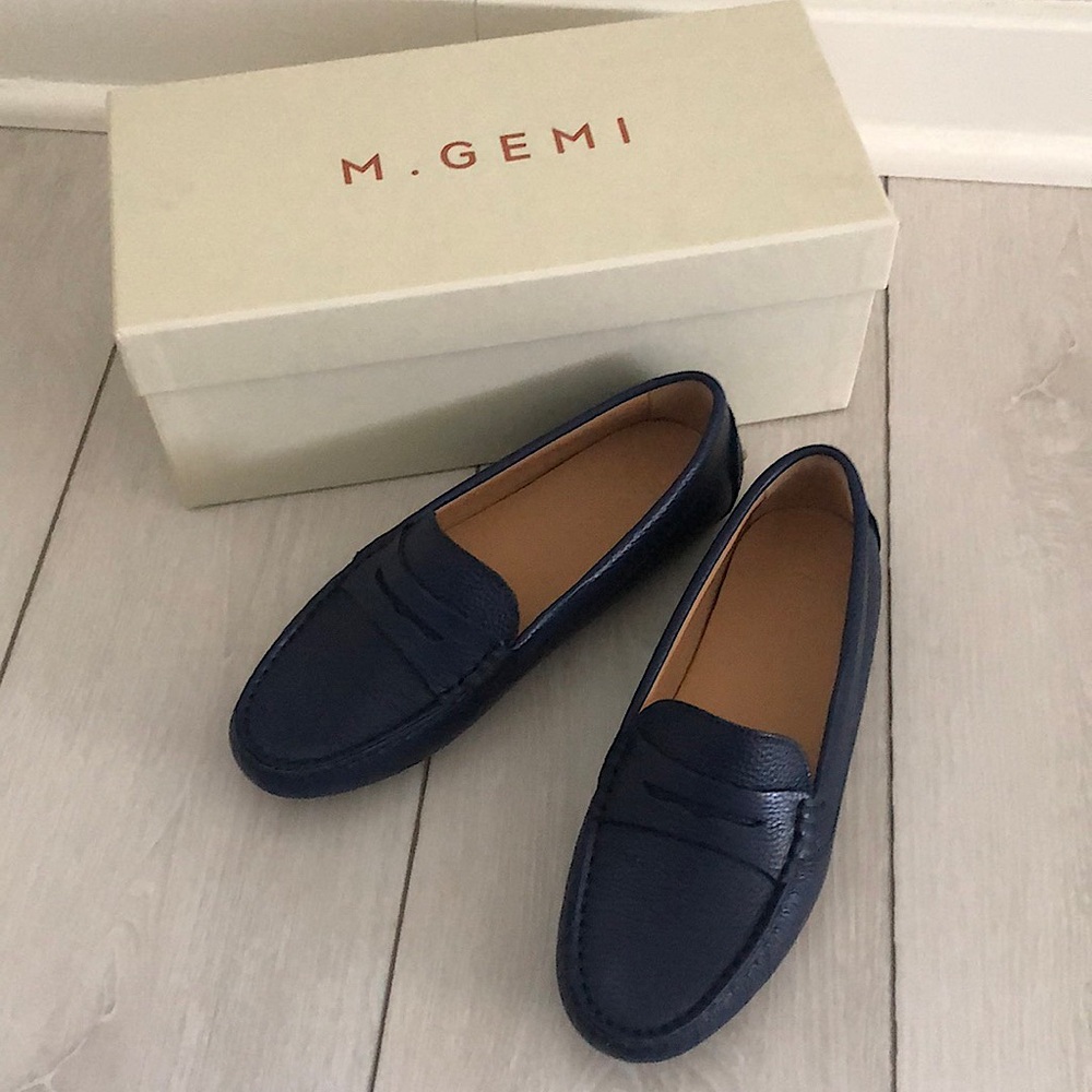 M. Gemi The Pastoso penny driver Navy Blue US 36.5 new in box